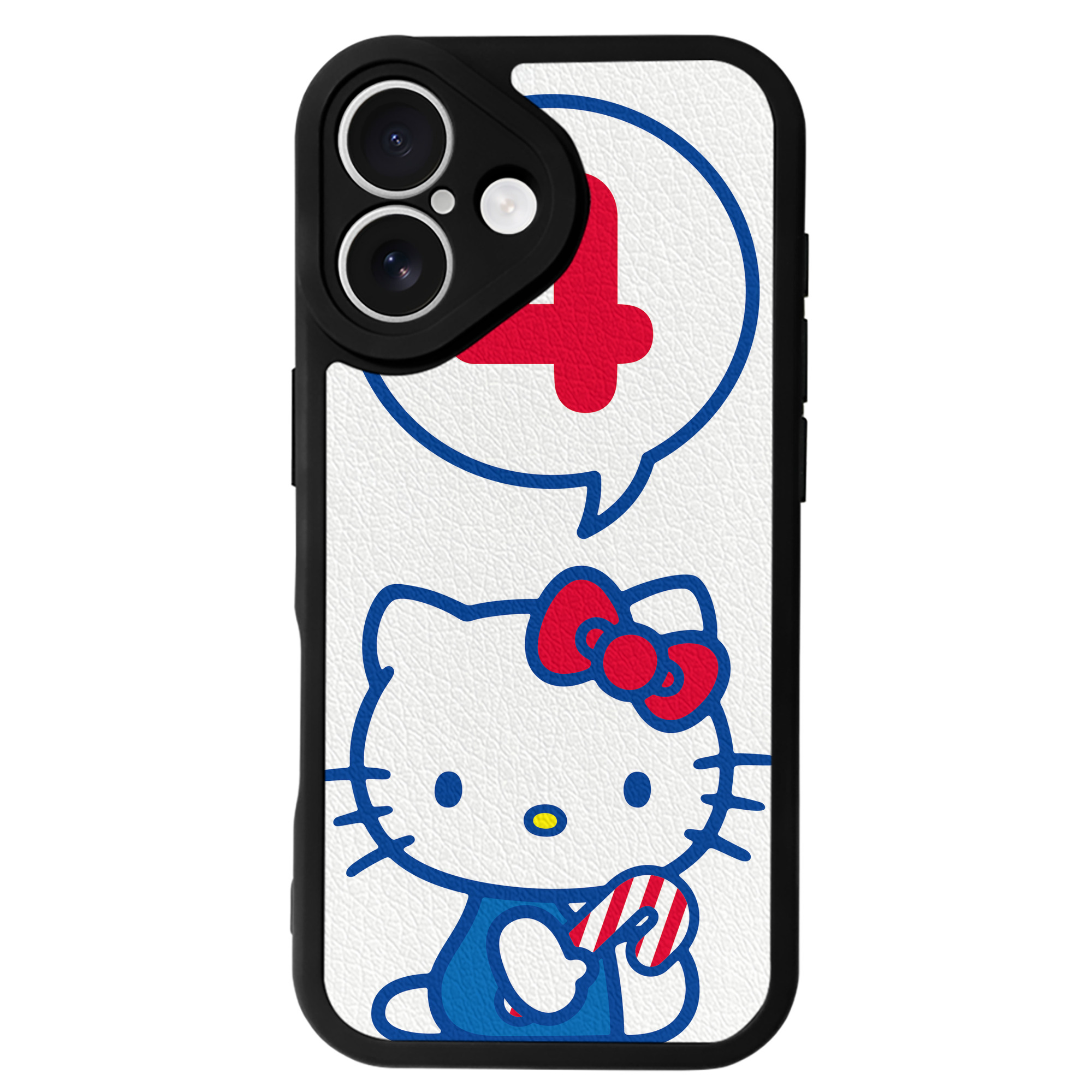 （画像用） Hello Kitty ハローキティ 【iPhone 16シリーズ対応】シリコンスマホケース（レザー調） 材質：シリコン